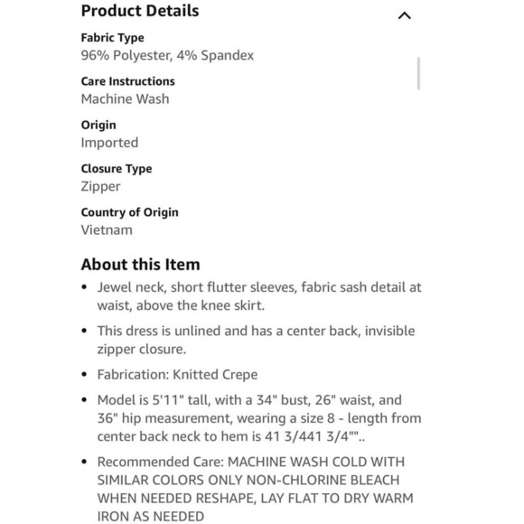 NWT Donna Morgan 3/4 Sleeve Twisted Neckline Sheath Dress - Black Size 16 - Picture 4 of 12